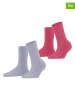 ESPRIT 2er-Set: Socken ''Shimmer'' in Grau/ Pink