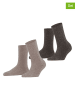 ESPRIT 2er-Set: Socken ''Shimmer'' in Beige/ Braun