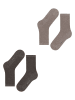ESPRIT 2er-Set: Socken ''Shimmer'' in Beige/ Braun