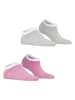 ESPRIT 2er-Set: Socken ''Allover'' in Weiß/ Pink/ Grau