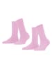 ESPRIT 2er-Set: Socken ''Fine Dot'' in Rosa/ Weiß/ Pink