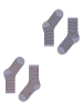 ESPRIT 2er-Set: Socken ''Fine Line'' in Hellblau/ Hellbraun/ Anthrazit