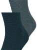 ESPRIT 2er-Set: Socken ''Allover'' in Petrol/ Grau
