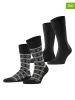 ESPRIT 2er-Set: Socken ''Scandi'' in Schwarz/ Grau/ Beige