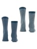 ESPRIT 2-delige set: sokken ''Stripe'' grijs/Blaun