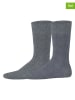 ESPRIT 2er-Set: Socken ''Piqué'' in Grau/ Blau