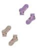 ESPRIT 2er-Set: Socken "Sweet Flower" in Lila/ Beige