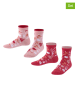 ESPRIT 2er-Set: Socken "Sweet Flower" in Rot/ Rosa
