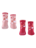 ESPRIT 2er-Set: Socken "Sweet Flower" in Rot/ Rosa