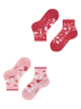 ESPRIT 2-delige set: sokken "Sweet Flower" rood/lichtroze