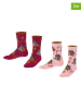 ESPRIT 2er-Set: Socken "Hedgehog" in Rot/ Rosa
