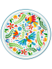 Trendy Kitchen by EXCÉLSA Talerze (4 szt.) "Mexican Flow" w kolorze białym ze wzorem do pizzy - Ø 31 cm