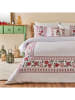 BELLA MAISON 3tlg. Satin-Bettwäscheset "Jolly" in Weiß/ Rot