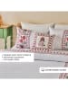 BELLA MAISON 3-delige satijnen beddengoedset "Jolly" wit/rood