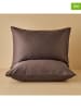 BELLA MAISON 2er-Set: Satin-Kissenhüllen "Supreme" in Braun - (L)50 x (B)70 cm