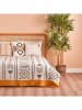 BELLA MAISON Bedsprei "Anchal" antraciet/wit - (L)200 x (B)150 cm