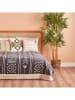 BELLA MAISON Bedsprei "Anchal" antraciet/wit - (L)200 x (B)150 cm
