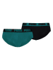 Puma Slipy (2 pary) w kolorze czarno-zielonym