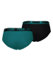 Puma Slipy (2 pary) w kolorze czarno-zielonym