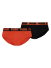 Puma 2er-Set: Slips in Orange/ Schwarz