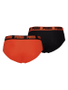 Puma 2er-Set: Slips in Orange/ Schwarz