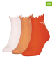 Puma 3er-Set: Socken in Orange/ Weiß