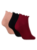 Puma 3er-Set: Socken in Bordeaux/ Schwarz/ Beige
