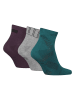Puma 3er-Set: Socken in Lila/ Grau/ Grün