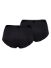 Puma Pełne figi high waist (2 pary) w kolorze czarnym