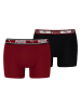 Puma 2er-Set: Boxershorts in Rot/ Schwarz