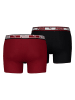 Puma 2er-Set: Boxershorts in Rot/ Schwarz