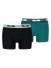 Puma 2er-Set: Boxershorts in Schwarz/ Grün
