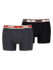 Puma 2er-Set: Boxershorts in Schwarz/ Anthrazit