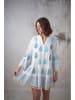 Lula Natura Kleid in Weiß/ Blau