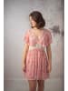 Lula Natura Kleid in Creme/ Pink