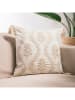 Homla Kissenhülle ''Sirda'' in Weiß/ Beige - (L)45 x (B)45 cm