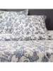 Homla Beddengoedset "Telle" wit/blauw - (L)160 x (B)200 cm