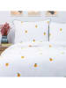Homla Beddengoedset "Orangie" wit/geel - (L)160 x (B)200 cm