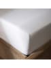 Homla Renforcé hoeslaken "Lauko" wit - (L)200 x (B)140 cm