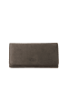 SPARWELL Leder-Geldbörse "Luisa" in Grau - (B)19 x (H)9,5 x (T)2,5 cm