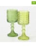Boltze 2er-Set: Windlichter ''Piccanto'' in Grün - (H)19 cm