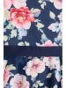 Danamade Jurk "Dlore" donkerblauw/lichtroze/rood