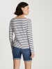 Cross Jeans Longsleeve in Weiß/ Schwarz