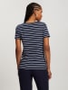 Cross Jeans Shirt in Dunkelblau/ Weiß