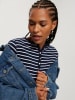 Cross Jeans Shirt in Dunkelblau/ Weiß