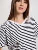 Cross Jeans Shirt in Weiß/ Schwarz