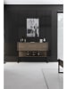 Evila Sideboard "Luxe" bruin/zwart - (B)120 x (H)80 x (D)30 cm