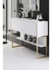 Evila Sideboard "Luxe" in Weiß/ Gold - (B)120 x (H)80 x (T)30 cm