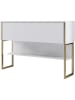 Evila Sideboard "Luxe" in Weiß/ Gold - (B)120 x (H)80 x (T)30 cm