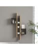 Evila Wall ShelfWandregal in Hellbraun/ Schwarz - (B)53,8 x (H)108 x (T)19,6 cm